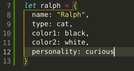 Screenshot of Code Object